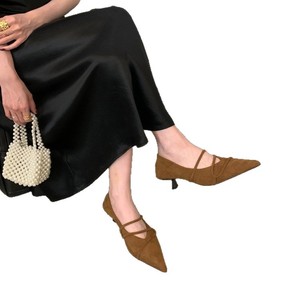 Collection Été 2026 – Escarpins à bout pointu et <span class=keywords><strong>talon</strong></span> bas, style Mary Jane vintage, chaussures de mode pour femmes, style américain - Product Image 5