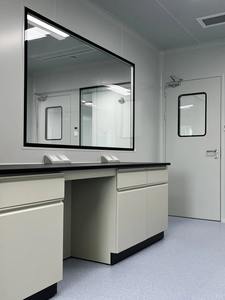 Postazione di Lavoro da Laboratorio in Metallo Stile Industriale, Tavolo da Laboratorio in Ferro per Scuole Odontoiatriche, Applicazioni Mediche e Biologiche, Design con Pannello in Legno - Product Image 3