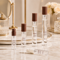 Ensemble de flacons de parfum miniatures portables de 3 ml, couleur personnalisée, étiquette privée, brume fine, anti-fuite, recyclables, promotion de la marque, échantillon de parfum