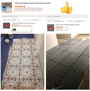 Clips de nivellement de carreaux de 1/16 pouce, cales en plastique anti-décalage pour la <span class=keywords><strong>pose</strong></span> de petits carreaux hexagonaux de type métro - Product Image 2