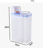 Réservoir transparent en plastique pour le stockage du riz, baril de rangement alimentaire domestique, boîte de stockage des céréales pour flocons d'avoine, céréales, pâtes, farine
