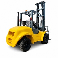Dizel veya Elektrikli Arazi Forklifti 3 Ton 4x4 Arazi Forklifti Tarım Alanlarında Kullanım İçin Titreşim Önleyici Şasiye Sahip