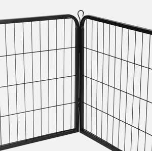 قفص كلاب معدني 16-لوح 24 إنش قفص روضة للأطفال سياج للحيوانات الأليفة/الكلاب الصغيرة والكلاب الكبيرة متوسطة الحجم مع باب حديدي آمن/بوابة للاستخدام الداخلي - Product Image 3