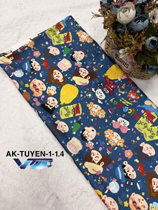 Tela de satén latino de alta calidad de Vietnam, 150cm / 160cm (personalizable), tejida, para pijamas infantiles, estampada o teñida lisa. - Product Image 6