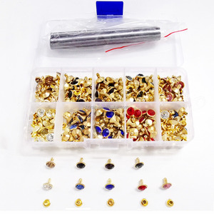 ZD009 accesorios de moda juegos de remaches de diamantes de imitación con herramientas <span class=keywords><strong>para</strong></span> Diy cuero Denim 8mm remaches de diamantes tachuelas - Product Image 4