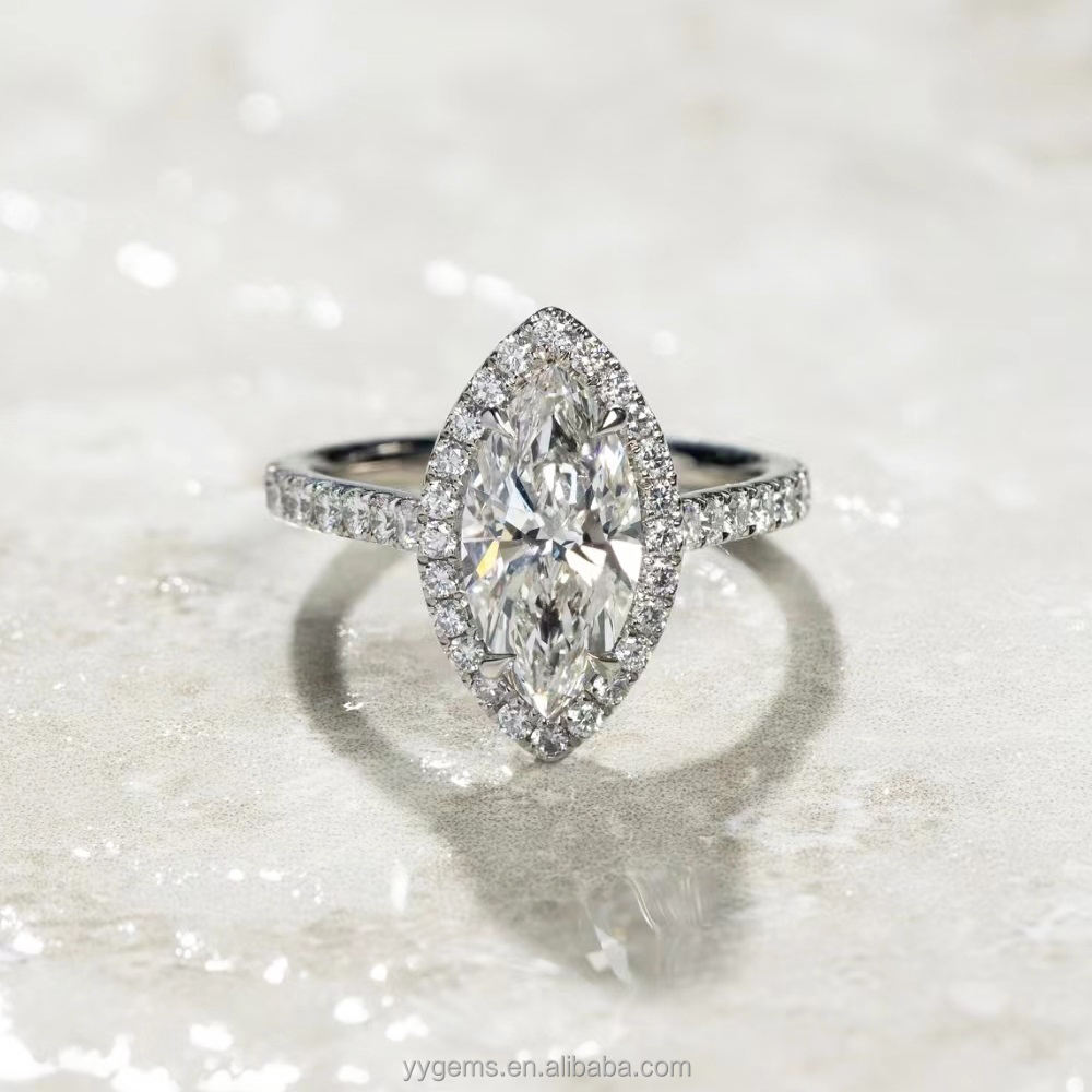 14K ไวท์-1.0ct มาร์คีส์