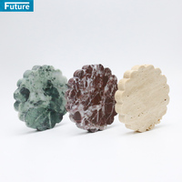 Ensemble de sets de table et sous-verres en marbre moderne et créatif Futurestone - Vaisselle de bar et de maison avec sous-verre personnalisable