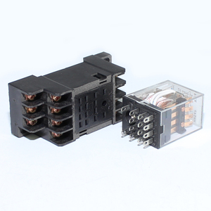 Chất lượng cao 4 cực 14-Pin thay thế relay 220V 12V 24V Kích thước thu nhỏ niêm phong lý thuyết điện từ với ổ cắm - Product Image 4