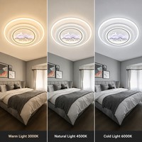 Plafonnier LED rond Zhongshan motif cerf porte-bonheur, 3 couleurs, intensité variable, panneau artistique cerf sautant pour salon