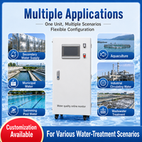 Système de surveillance multiparamètre de la qualité de l'eau avec unité intégrée de flux continu, en acier au carbone thermolaqué IP55