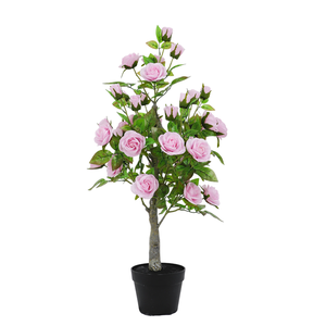 Bonsaï de roses artificielles, art floral, accessoires de mariage, bonsaï d'intérieur, décorations populaires pour vitrine. - Product Image 1