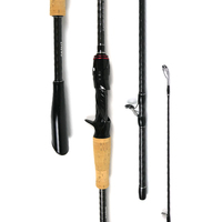Canne à pêche L006 en carbone de 1,98 m, 2,1 m, 2,13 m, 2,4 m, action légère à moyenne, poignée EVA, pour la pêche en eau salée, la pêche à la ligne, la pêche au jigging et la pêche à la mouche.