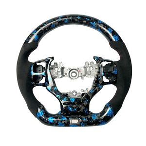 Volante de Fibra de Carbono Forjado Azul Claro y Negro de Alta Calidad para Lexus IS CT GS ES LS NX RX LX Todas las Series - Product Image 1