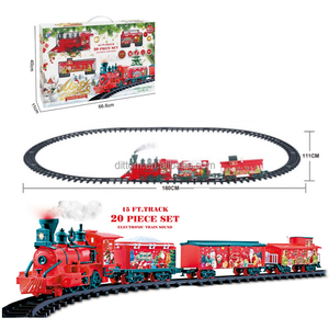 Ensemble <span class=keywords><strong>de</strong></span> jouets <span class=keywords><strong>de</strong></span> <span class=keywords><strong>train</strong></span> <span class=keywords><strong>à</strong></span> <span class=keywords><strong>vapeur</strong></span> <span class=keywords><strong>de</strong></span> <span class=keywords><strong>Noël</strong></span> <span class=keywords><strong>électrique</strong></span> en plastique pour le bricolage (lumières, sons et fumeurs) - Product Image 6