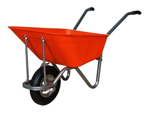 Brouette robuste KMP-003 Kanat Megaplast, capacité 150 kg, pneu pneumatique européen 350x7, bac en plastique et métal 100L, pour usage de construction - Product Image 1