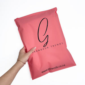 Sacs à fermeture éclair roses de 10x13 pouces avec impression de logo noir - Emballage poly personnalisé pour vêtements et vêtements - Product Image 5