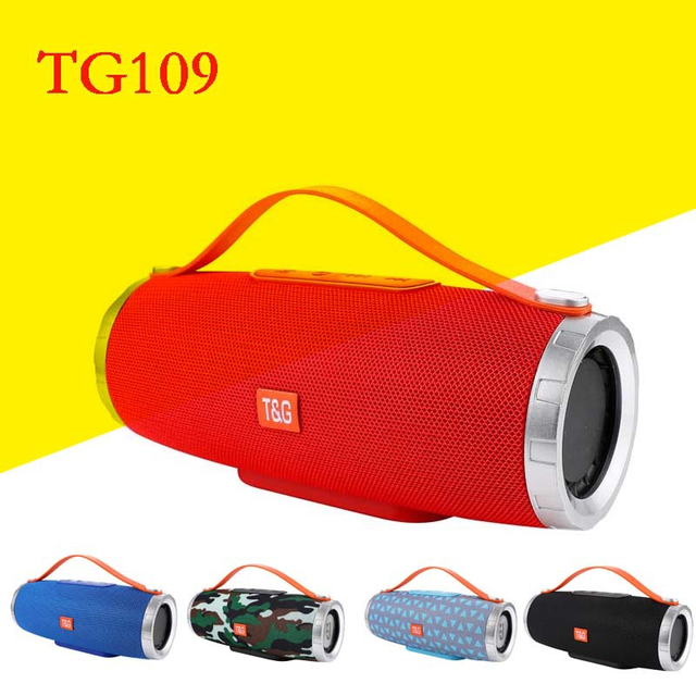 TG109 Portable Mini Speaker Wireless 3D Stereo MP3 Player Music Outdoor Waterproof Subwoofer Parlantes With FM Radio