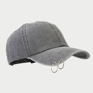 Casquettes personnalisées effet vieilli avec logo brodé, style sport, réglables, avec anneau métallique, design vintage délavé, casquettes de papa - Product Image 4