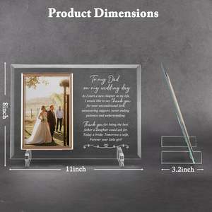 Personalizzato Favore di Cerimonia Nuziale di Vetro della Foto Cornice Per La Cerimonia Nuziale di Favore - Product Image 3