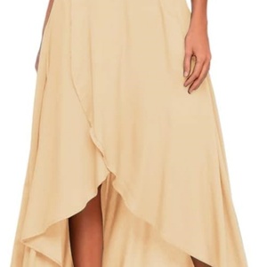 กระโปรงแมกซี่เอวสูงต่ำสำหรับผู้หญิงทันสมัยสำหรับฤดูร้อน2024ใส่ลำลองเอวสูงพริ้วไหวกระโปรงยาวลูกไม้ผ้าเดนิมหนังเทนนิส - Product Image 2