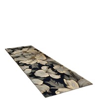 Tapis de couloir vintage à motif floral, en velours cristal doux, grand imprimé floral, antidérapant, long tapis pour entrée, couloir, décoration intérieure