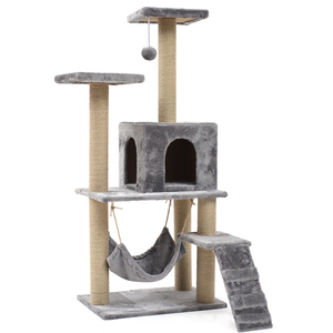 3 Layer <b>Cat</b> <b>Tree</b> Sisal Castle Large Climbing Scratch Pet Scratcher <b>Wood</b> Condo Furniture Tower <b>Cat</b> <b>Tree</b> - Product Image 1