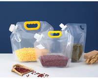 Pochettes souples personnalisées avec bec verseur et poignée, 1,5L, 2,5L, 5L, pour lait, eau, café, thé – Matériau PE durable de qualité alimentaire