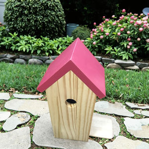 Nid d'oiseau en bois nichoir pour nichoir suspendu extérieur ou intérieur mangeoire de jardin en bois arbre maison d'oiseau maison d'oiseau en bois - Product Image 5