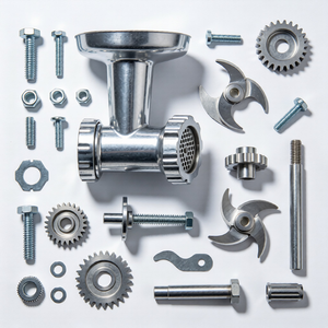 Accessoires sur mesure en aluminium moulé sous pression CNC <span class=keywords><strong>de</strong></span> haute précision pour machines à hacher la viande avec services <span class=keywords><strong>de</strong></span> perçage et d'embrochage - Product Image 1