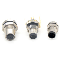 Adaptateur automobile M8 en cuivre, boîtier IP67, connecteur métallique circulaire, prise mâle/femelle à 3/4/5/6/8 broches, vis