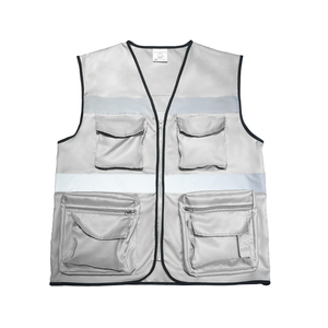 Chaleco de Seguridad CITICITY de Alta Visibilidad, Gris, de Poliéster, con Múltiples Bolsillos, Cierre Frontal con Cremallera y Tiras Reflectantes - Product Image 2
