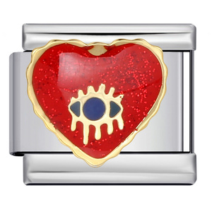 All'ingrosso abbigliamento quotidiano in acciaio inox bel Design unico occhio braccialetto Charm nominato stile italiano modulare 9mm Charm <span class=keywords><strong>bracciale</strong></span> - Product Image 4