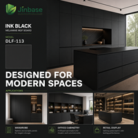 Panneau décoratif moderne en fibre de bois E0, noir encre, résistant à l'humidité et écologique