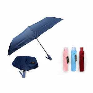 37\" Auto 60PCS/CS Three-Folding <b>Umbrella</b> 190T Semi-<b>Automatic</b> Promotional Rain Protection with 8K Ribs - Product Image 2