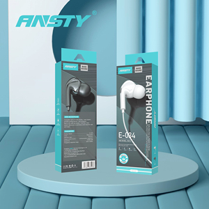 Écouteurs Ansty E-034 avec microphone, son basse, écouteurs filaires pour la musique - Product Image 1