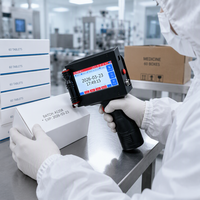 Imprimante jet d'encre portable avec interface multilingue pour le support après-vente, codage de date sur emballages alimentaires et cartons de lait