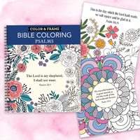 Color & Frame - Psalms à colorier (livre de coloriage pour adultes) Papier couché A4 Couverture rigide Reliure spirale Impression offset