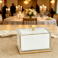 Tasse de lavage Judaica avec poignées dorées-Coupe de Kiddouche Lucite transparente pour le Shabbat juif, la Pâque et la décor