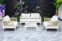 Ensemble de canapés d'extérieur en corde tressée, imperméable et résistant au soleil, pour cour, jardin, hôtel, balcon extérieur, villa, mobilier d'extérieur