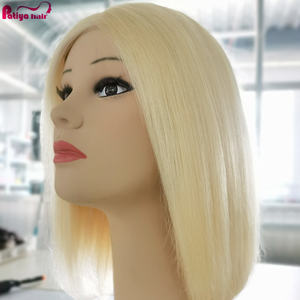 Perruque Bob Courte Prête à Expédier, Pré-Pluckée, <span class=keywords><strong>Cheveux</strong></span> de Bébé, Dentelle HD Fine, <span class=keywords><strong>Cheveux</strong></span> Humains Raides, Couleur 613 Blond Miel, Perruques Bob Péruviennes - Product Image 1