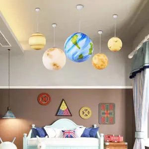 Lampu bundar Led panas lintas batas 2024 lampu gantung planet desainer dekorasi kantor rumah modern