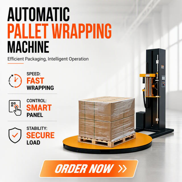Automatic Pallet Strapping and Prestretch Film Wrapping Machine for Retail Use Carbon Steel