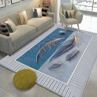 Einfacher Wohnzimmer teppich im modernen Stil, rutsch fest und geräusch reduzierend mit maschinell hergestellten Teppichen und Sets mit abstraktem Muster