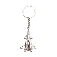 Porte-clés en alliage de zinc style avion moderne et simple, plusieurs modèles de chasseurs au choix, pendentif métallique pour clés, décoration de sac