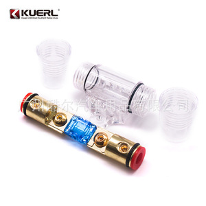Kuerl ที่ใส่ฟิวส์เครื่องเสียงรถยนต์, กล่องฟิวส์สายไฟ60A โลหะผสมสังกะสีสำหรับดัดแปลงระบบเสียงรถยนต์ - Product Image 1