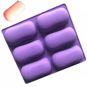 Molde de Silicona para Jabón 791 con Forma de Elipse 3D de <span class=keywords><strong>6</strong></span> Cavidades, Moldes de Silicona para Hacer Velas, Molde de Silicona para Jabón, Velas y Resina, Fácil de Limpiar - Product Image 3