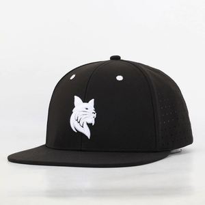 Gorra Snapback de 6 Paneles de Poliéster de Alta Calidad, Impermeable, con Perforaciones Cortadas a Láser, Logotipo Personalizado, Bordado 3D - Product Image 1