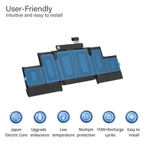 Reemplazo de batería ternaria A1417 A1398 para <span class=keywords><strong>MacBook</strong></span> <span class=keywords><strong>Pro</strong></span> <span class=keywords><strong>15</strong></span> pulgadas portátil modelo A1398 mediados de 2012/principios de <span class=keywords><strong>2013</strong></span> EMC 2512/2673 Stock 12 - Product Image 4