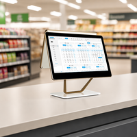 Sistem Kasir Layar Sentuh 15.6" sebagai PC Terminal Kasir Mesin Printer POS NFC Toko Retail Sistem POS All in One untuk Penjualan