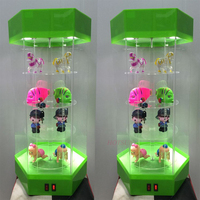 Vitrine rotative en acrylique avec éclairage LED, présentoir à parfums tournant avec étagères à niveaux pour magasin de détail